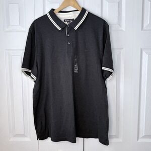 MICHAEL KORS MEN'S SHORT SLEEVE REGULAR FIT POLO SHIRT GUN METAL HEATHER XXL NWT